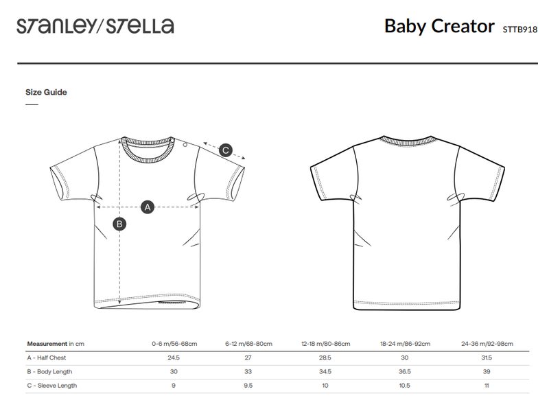 STTB918 size guide