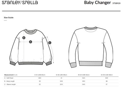 STSB920 size guide