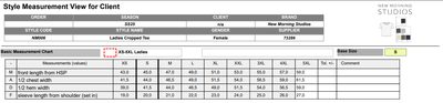 NM006 size guide