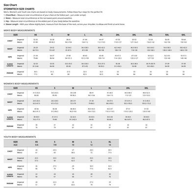 All Products size guide