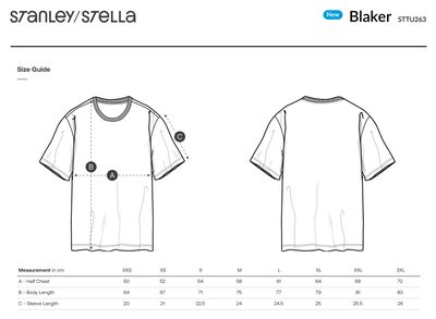 STTU263 size guide