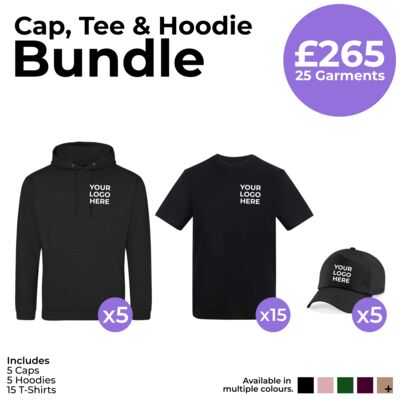 15 Tees, 5 Hoodies and 5 Caps Bundle Thumbnail