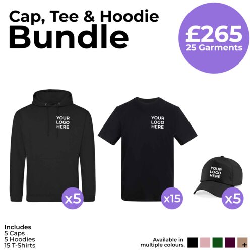 15 Tees, 5 Hoodies and 5 Caps Bundle Thumbnail
