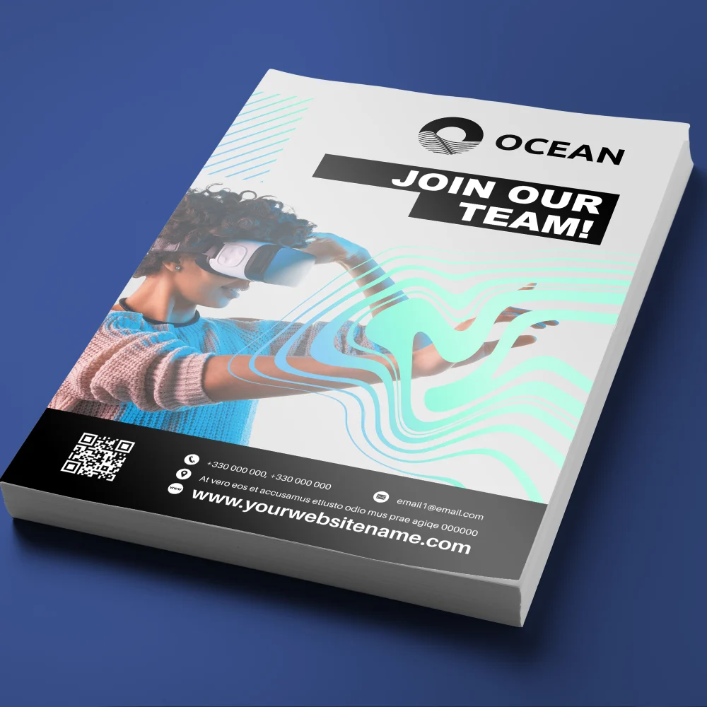 A printed stack of full-colour A5 flyers